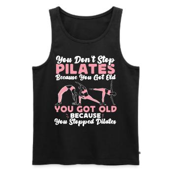Pilates Instructor Teacher Retired - Men's Premium Organic Tank Top - black - Front - Michal (187cm)