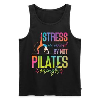 Instructeur de Pilates Enseignant - Débardeur bio Premium Homme - noir - Devant - Michal (187cm)