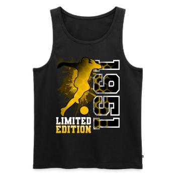 1951 Year of birth Birthday Football - Men's Premium Organic Tank Top - black - Front - AI Model Male 178 light (178cm)