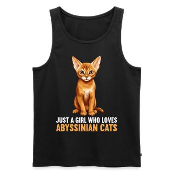 Chat d’Abyssinie Abessinierkatze - Débardeur bio Premium Homme - noir - Devant - Michal (187cm)
