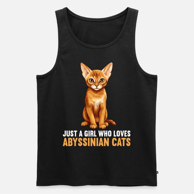 Abyssinian Cat Abessinierkatze - Männer Premium Bio Tank Top - Schwarz