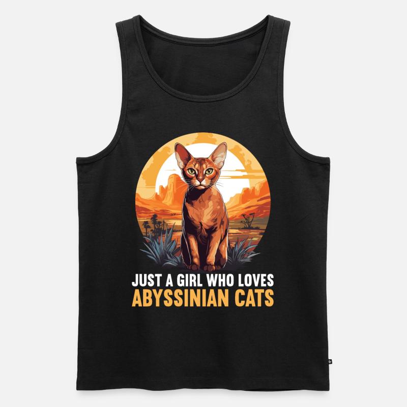 Abyssinian Cat Abessinierkatze - Männer Premium Bio Tank Top - Schwarz