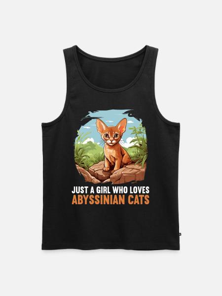 Abyssinian Cat Abessinierkatze - Men's Premium Organic Tank Top - black