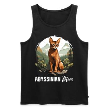 Chat d’Abyssinie Abessinierkatze - Débardeur bio Premium Homme - noir - Devant - Michal (187cm)