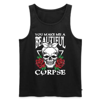 You Make Me A Beautiful Goth Gothik für Gothik - Männer Premium Bio Tank Top - Schwarz - Vorne - Michal (187cm)