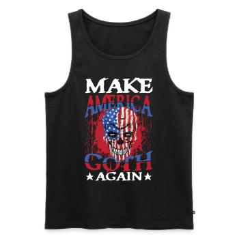 Make America Goth Again für Gothik Fans - Männer Premium Bio Tank Top - Schwarz - Vorne - Michal (187cm)