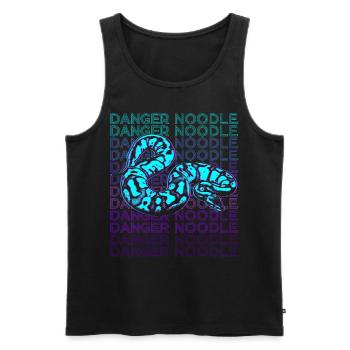 Danger Nouilles Serpent Meme Rétro - Débardeur bio Premium Homme - noir - Devant - Michal (187cm)