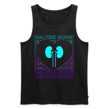 Dialysis Nurse Dialysis Assistant Retro - Men's Premium Organic Tank Top - black - Front - AI Model Male 178 light (178cm)