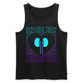 Dialyse-Techniker Dialyse-Techniker Retro-Hämodial - Männer Premium Bio Tank Top - Schwarz - Vorne - AI Model Male 178 light (178cm)