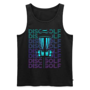 Disc Golf Disc Golfing Disc Golfer Retro - Men's Premium Organic Tank Top - black - Front - Michal (187cm)