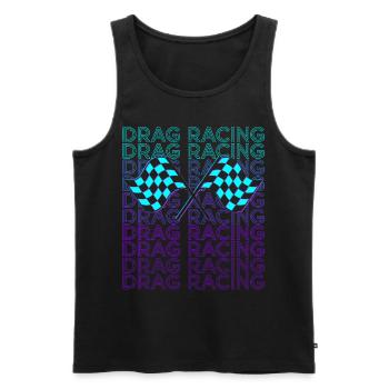 Drag Racing Drag Race Racer Retro - Men's Premium Organic Tank Top - black - Front - AI Model Male 178 light (178cm)