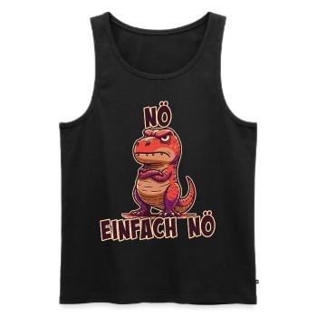 Nö einfach Nö Tyrannosaurus Rex Dino frecher T-Re - Men's Premium Organic Tank Top - black - Front - AI Model Male 178 light (178cm)