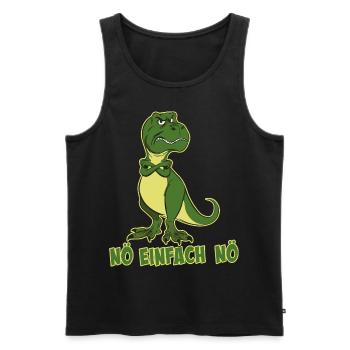 Nö einfach Nö Tyrannosaurus Rex Dino frecher T-Re - Men's Premium Organic Tank Top - black - Front - AI Model Male 178 light (178cm)