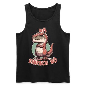 Nö einfach Nö Tyrannosaurus Rex Dino frecher T-Re - Men's Premium Organic Tank Top - black - Front - AI Model Male 178 light (178cm)