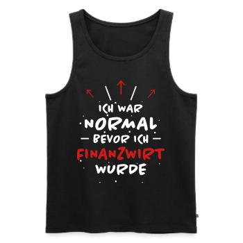 Finanzwirt Spruch Job Lustiges Finanzwirt Geschenk - Männer Premium Bio Tank Top - Schwarz - Vorne - Michal (187cm)