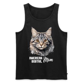 Chat Chats American Bobtail - Débardeur bio Premium Homme - noir - Devant - Michal (187cm)
