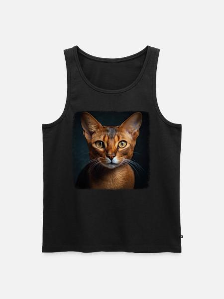 Abyssinian Cat Abessinierkatze - Men's Premium Organic Tank Top - black