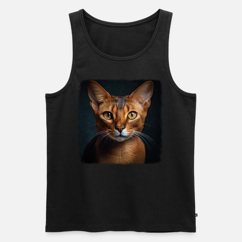 Abyssinian Cat Abessinierkatze - Männer Premium Bio Tank Top - Schwarz