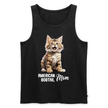 Chat Chats American Bobtail - Débardeur bio Premium Homme - noir - Devant - Michal (187cm)