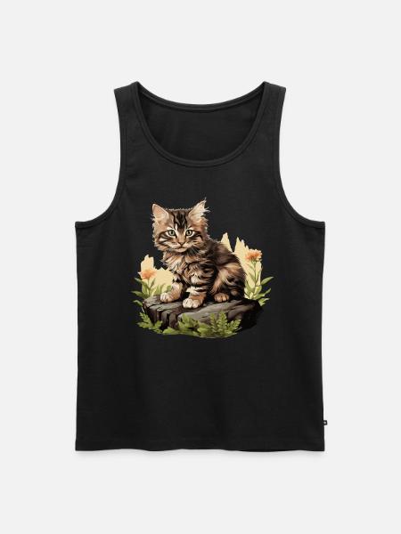 Cat Cats American Bobtail - Men's Premium Organic Tank Top - black