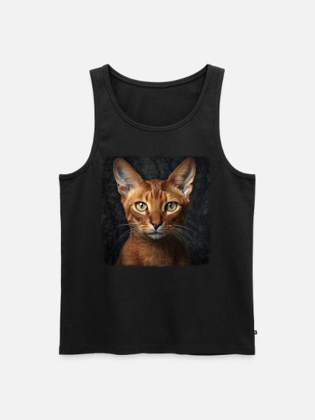 Abyssinian Cat Abessinierkatze - Men's Premium Organic Tank Top - black