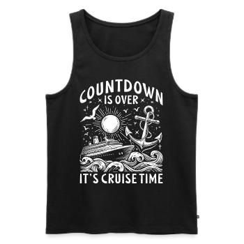 Countdown Is Over It's Cruise Time - Männer Premium Bio Tank Top - Schwarz - Vorne - AI Model Male 178 light (178cm)