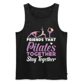 Pilates Instructor Teacher Friends - Men's Premium Organic Tank Top - black - Front - Michal (187cm)