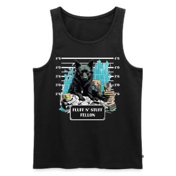 Fluff and Stuff Felon Schipperke Dog Mug Shot - Männer Premium Bio Tank Top - Schwarz - Vorne - Michal (187cm)