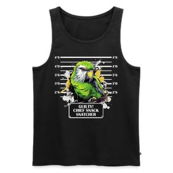 Green Quaker Parrot Funny Mug Shot Parakeet - Männer Premium Bio Tank Top - Schwarz - Vorne - Michal (187cm)