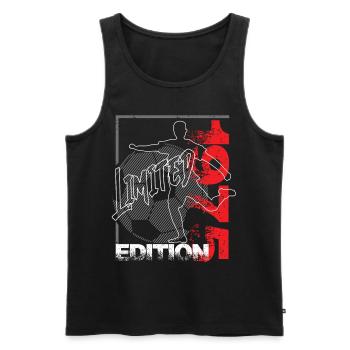 Édition limitée 1975 Édition limitée Football - Débardeur bio Premium Homme - noir - Devant - Michal (187cm)