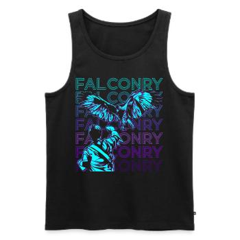 Falknerei Falkner Hawking Hawker Retro - Männer Premium Bio Tank Top - Schwarz - Vorne - AI Model Male 178 light (178cm)
