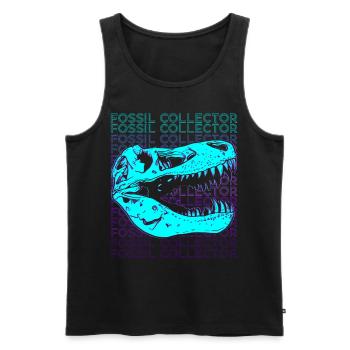 Fossiliensammler Paläontologie Fossilienjäger Retr - Männer Premium Bio Tank Top - Schwarz - Vorne - Michal (187cm)