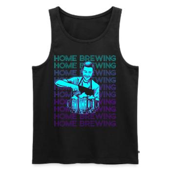 Home Brewing Home Brewing Craft Beer Brewer Retro - Men's Premium Organic Tank Top - black - Front - AI Model Male 178 light (178cm)