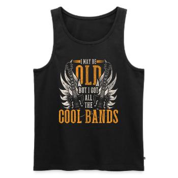 I May Be Old But I Got To See All The Cool Bands - Men's Premium Organic Tank Top - black - Front - Michal (187cm)