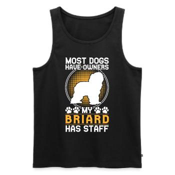 Briard a du personnel Berger de Brie Briard - Débardeur bio Premium Homme - noir - Devant - Michal (187cm)