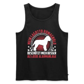 Lagotto Romagnolo protects me water dog - Men's Premium Organic Tank Top - black - Front - Michal (187cm)