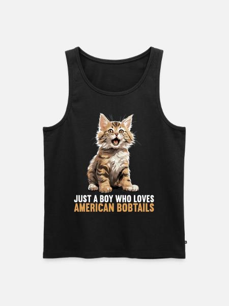 Cat Cats American Bobtail - Men's Premium Organic Tank Top - black