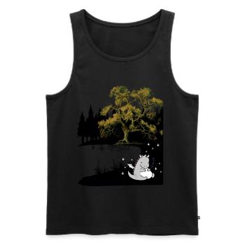 Dino dragon mythical animal mythical creature child children baby - Men's Premium Organic Tank Top - black - Front - AI Model Male 178 light (178cm)