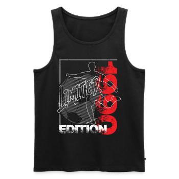 Limited Edition 1990 Limited Edition Fußball - Männer Premium Bio Tank Top - Schwarz - Vorne - Michal (187cm)