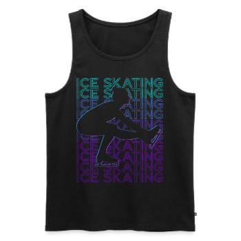 Ice Skating Ice Skater Figure Skater - Men's Premium Organic Tank Top - black - Front - AI Model Male 178 light (178cm)