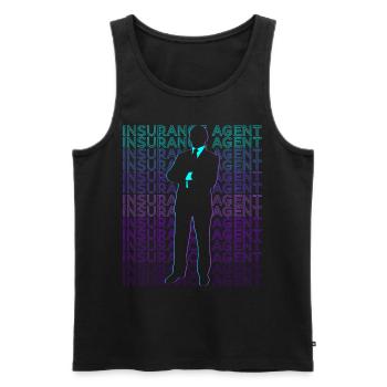 Versicherungsagent Versicherungsmakler Retro - Männer Premium Bio Tank Top - Schwarz - Vorne - AI Model Male 178 light (178cm)