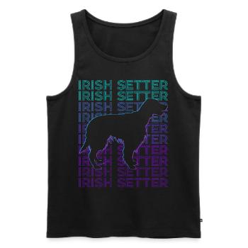 Irish Setter Hund Retro - Männer Premium Bio Tank Top - Schwarz - Vorne - AI Model Male 178 light (178cm)