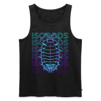 Isopods Collector Retro - Men's Premium Organic Tank Top - black - Front - AI Model Male 178 light (178cm)