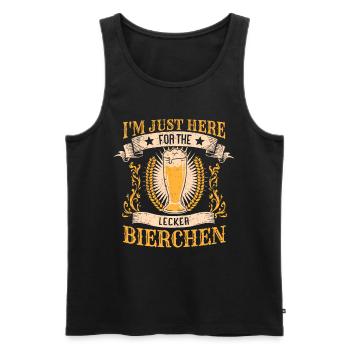 Lecker Bierchen Meme - Männer Premium Bio Tank Top - Schwarz - Vorne - AI Model Male 178 light (178cm)
