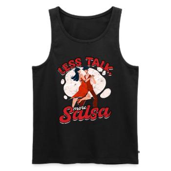 Salsero Salsera Less Talk More Salsa - Männer Premium Bio Tank Top - Schwarz - Vorne - AI Model Male 178 light (178cm)