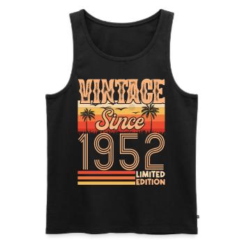 Jubiläum 1952. Jahrgang Jahrgang 1952 Geburtstag - Männer Premium Bio Tank Top - Schwarz - Vorne - Michal (187cm)