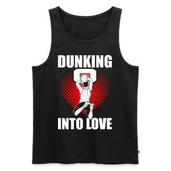 Paare Basketballspieler Romantisch Dunking in - Männer Premium Bio Tank Top - Schwarz - Vorne - Michal (187cm)