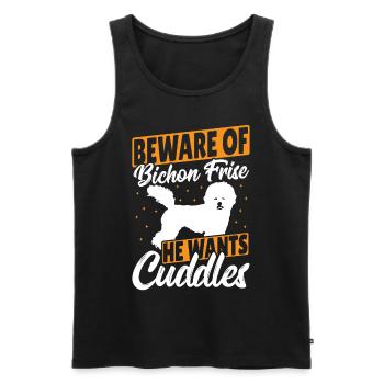 Pet Toy Bichon Frise Dog Lovers Dog Lover Bichons - Men's Premium Organic Tank Top - black - Front - Michal (187cm)