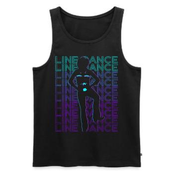 Line Dance Line Dancing Line Dancer Retro - Men's Premium Organic Tank Top - black - Front - AI Model Male 178 light (178cm)