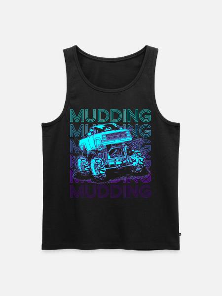 Mud Fights Mud Fights Retro - Men's Premium Organic Tank Top - black